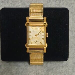 BULOVA Tank Watch Mens 1953 L3 Gold 10K Gold Filled Art Deco Mechanical